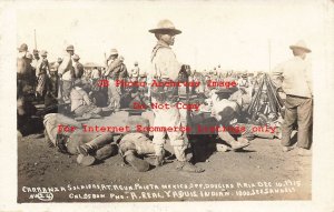 Mexico Border War, RPPC, Carranza Soldiers at Agua Prieta December 1915, Osbon