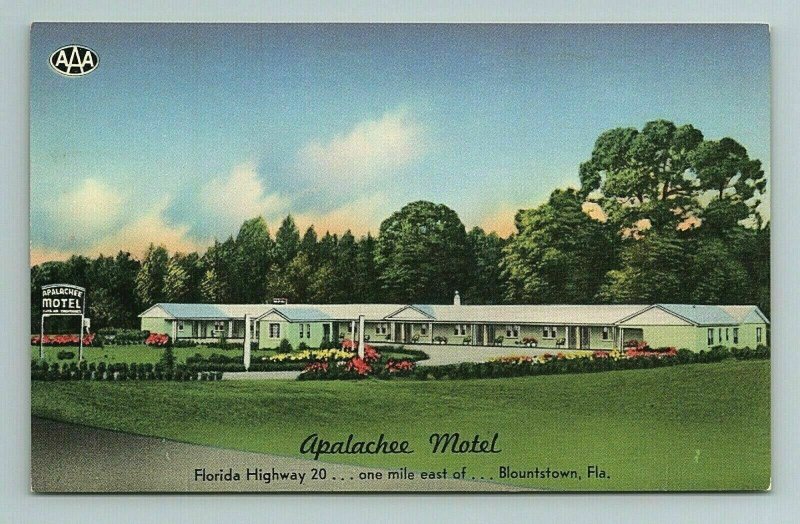 Apalachee Motel Hotel Blountstown Florida FL Postcard  