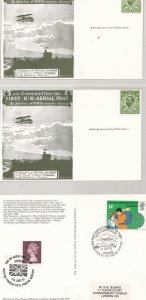 First Aerial Post National Museum Repro Hendon THREE Day Cover Stamp Postcard s