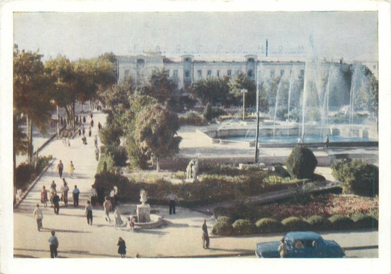 Postcard Tadjikistan Tajik SSR Stalinabad Moscow Square