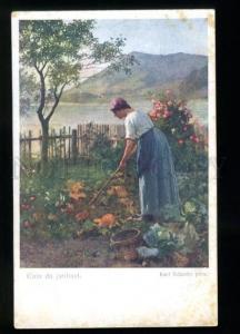 134504 RURAL Life BELLE by SCHUSTER vintage color PC