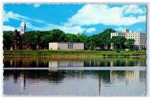 1976 View Across St. John River Fredericton New Brunswick Canada Postcard