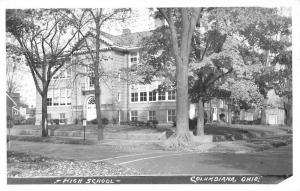 Columbiana Ohio High School Real Photo Antique Postcard K53057
