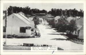 Phillipsburg KS White Lodge Motel Old Postcard