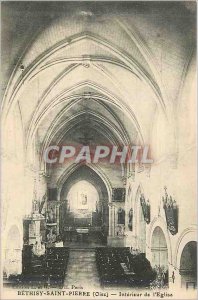 Postcard Old B?thisy-Saint-Pierre (Oise) Interior of the Church