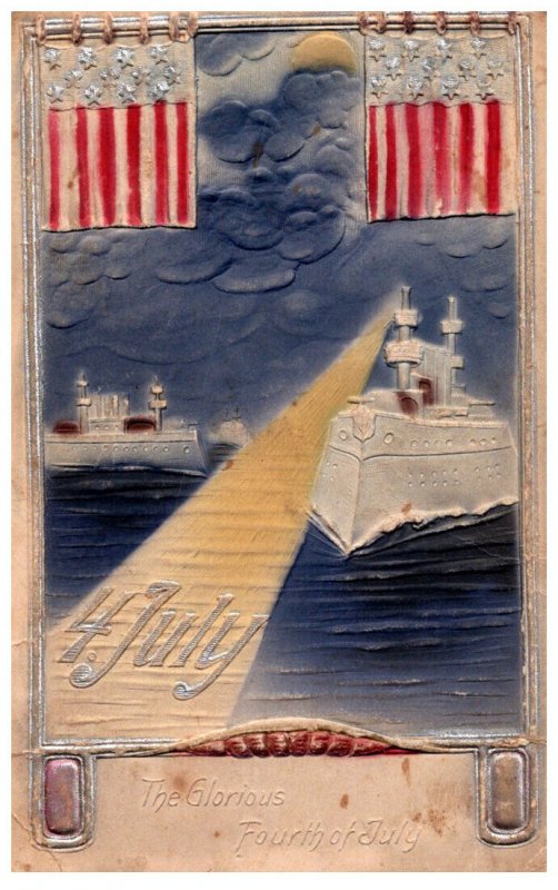 4th of July  Battleships, American Flags