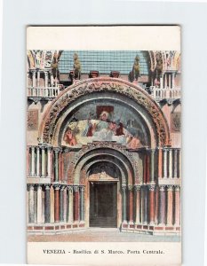 Postcard Porta Centrale Basilica di S. Marco Venice Italy