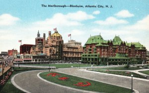 Vintage Postcard Marlborough-Blenheim Hotel Square Atlantic City New Jersey NJ 