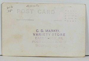 Juniata Co RPPC Thompsontown C.D. Markel Variety Store Pennsylvania Postcard M8