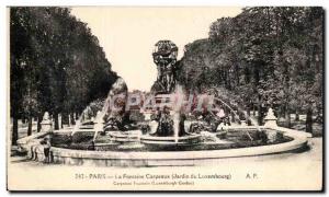 Paris Postcard The Old Fountain Carpeaux (Luxembourg Gardens)