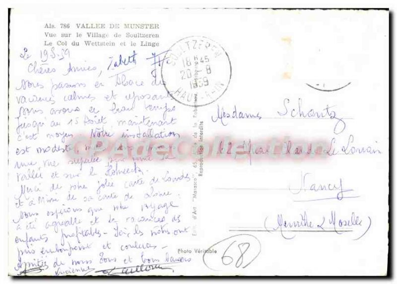 Postcard Modern Vallee de Munster