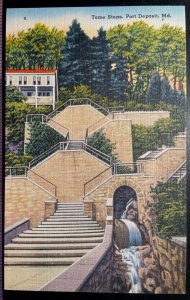 Vintage Postcard 1930-1945 Tome Steps, Port Deposit, Maryland (MD)