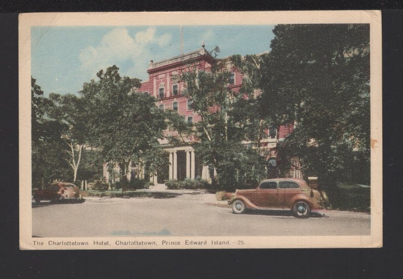 PEI CHARLOTTETOWN Hotel with older cars Pub by PECO ~ WB