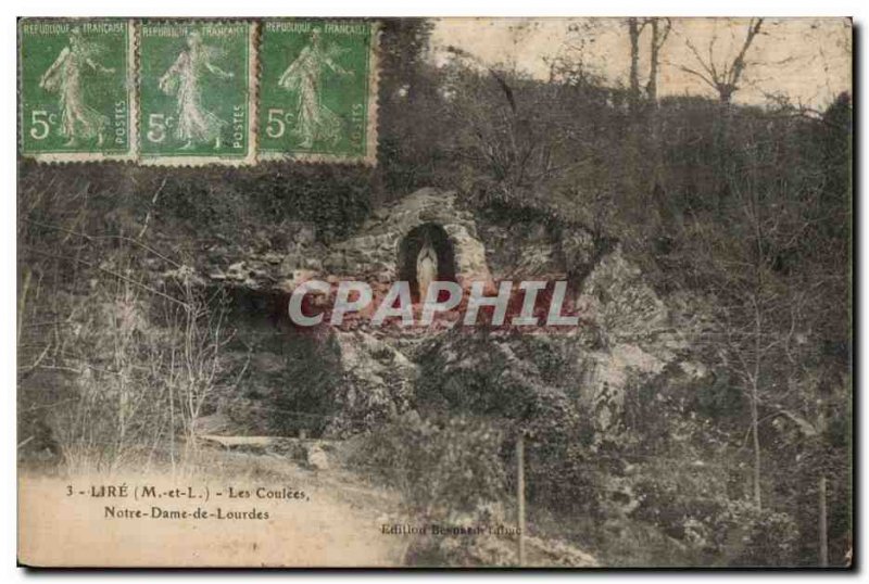 Old Postcard Read castings Our Lady of Lourdes