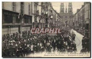 Old Postcard Firefighters Orleans the festival of Joan of 39Arc & # 1907 Bann...