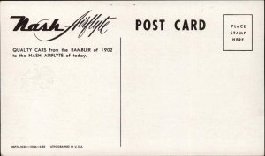 Nash Airflyte Classic Cars Ad Advertising Vintage Postcard