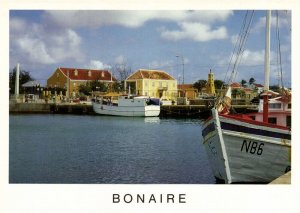 bonaire, N.A., Old Pier, Customs Office, City Hall (1990s) Postcard