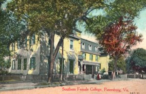 Petersburg VA Virginia Southern Girls College School Postcard