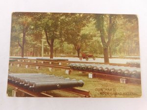 C.1900-08 Cannons at The Gun Yard, Rock Island Arsenal Vintage Postcard P28