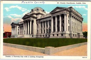 Postcard BUILDING SCENE Pueblo Colorado CO AO4600