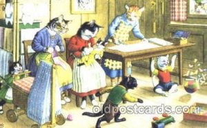 Artist Alfred Mainzer Cats Unused 