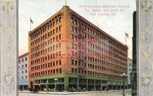 CA, Los Angeles, California, Hayward Hotel, Exterior View, 1911 PM, Newman Pub