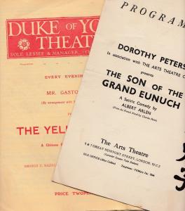 The Son Of The Grand Eunuch Yellow Jacket Old China Tea Theatre Programme Set