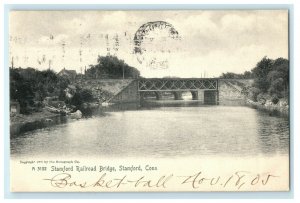 1905 Stamford Railroad Bridge, Stamford Connecticut CT Antique Posted Postcard 