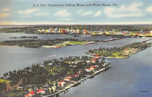 Causewa Linking Miami and Miami Beach Miami FL Postcard