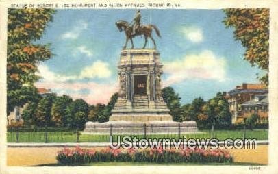 Statue Of Robert E Lee Monumen - Richmond, Virginia