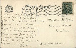 Somerville MA Broadway & Engine 2 Fire Station c1910 Postcard