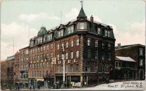 Royal Hotel St. John NB New Brunswick c1908 Postcard F57