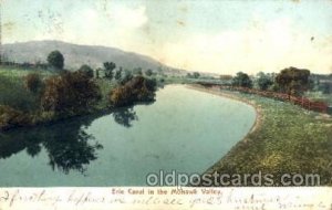 Erie Canal in the Mohawk Valley, NY USA Canal 1905 close to perfect corners, ...