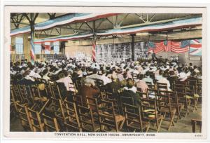 Convention Hall Meeting New Ocean House Swampscott MA 1920s postcard