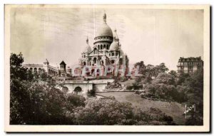 Old Postcard Paris Strolling Basilique du Sacre Coeur in Montmartre