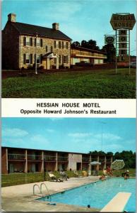 Hessian House Motel, Staunton Virginia Multi View Vintage Postcard N01