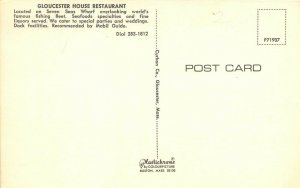 Gloucester Massachusetts 1960s Postcard Gloucester House Restaurant