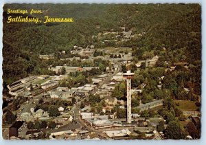 Gatlinburg Tennessee TN Postcard Greetings Great Smoky Mountains Park c1960's