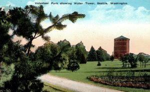 Seattle, Washington - Volunteer Park showing the Water Tower - c1908