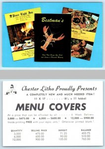 Advertising CHESTER LITHO  Price List MENU PRINTERS Great Graphics  Postcard