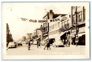 c1940's Main Street Old Home Week North Bay Ontario Canada RPPC Photo Postcard