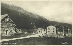 norway norge, DRIVSTUEN, Dovrebanen, Dovre Line (1910s) RPPC Postcard