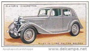 Player Cigarette Card Motor Cars No 34 Riley 1 1/2 Litre Falcon Saloon