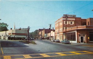 Laconia New Hampshire 1950s Postcard Bank Square Cars Woolworth's