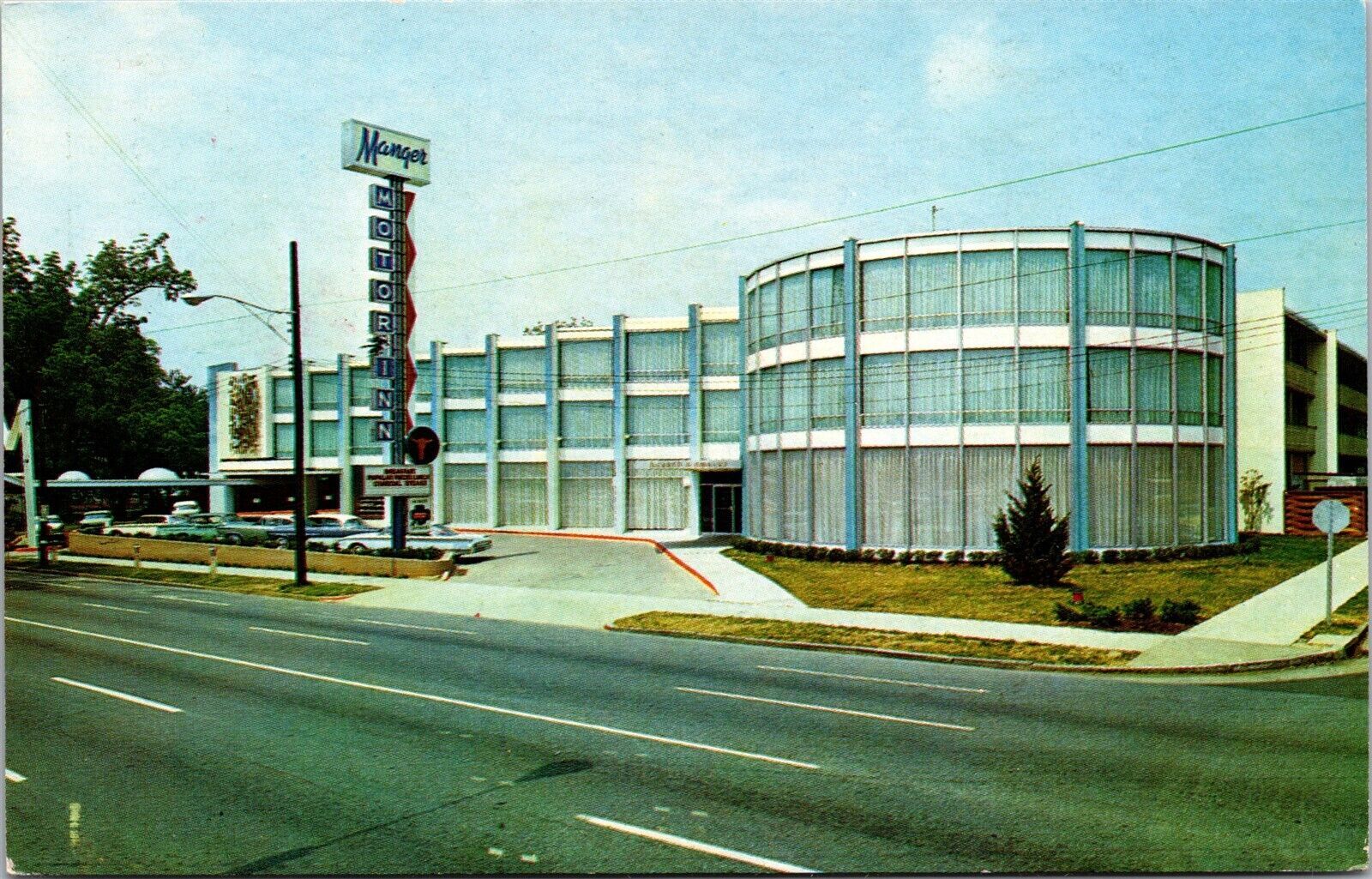 Vtg Charlotte North Carolina NC Manger Motor Inn Motel 1960s Postcard ...