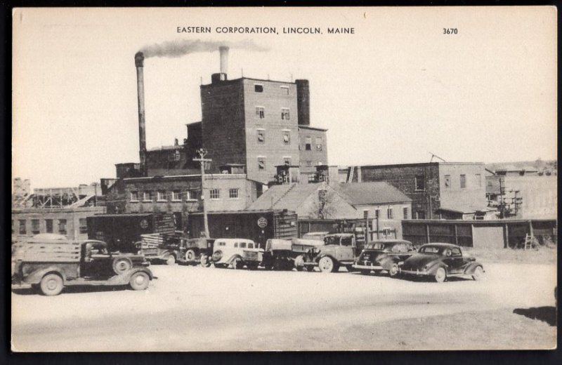 Maine LINCOLN Eastern Corporation PHOTOLUX older cars trucks Divided Back