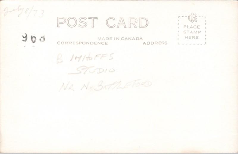 Imhoffs Studio St. Walburg Sask Saskatchewan SK Berthold Imhoff Postcard E24