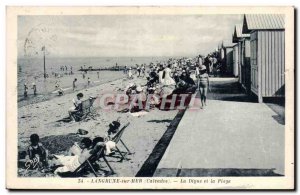 Langrune sur Mer Old Postcard The promenade and the beach