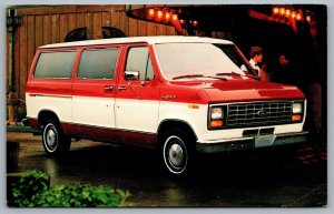 Postcard c1985 Ford Club Wagon Van Advertisement Bel Air Maryland Plaza Ford Inc