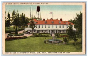 1940 Le Kent House Royal Residence Montmorency Falls Quebec Canada Postcard